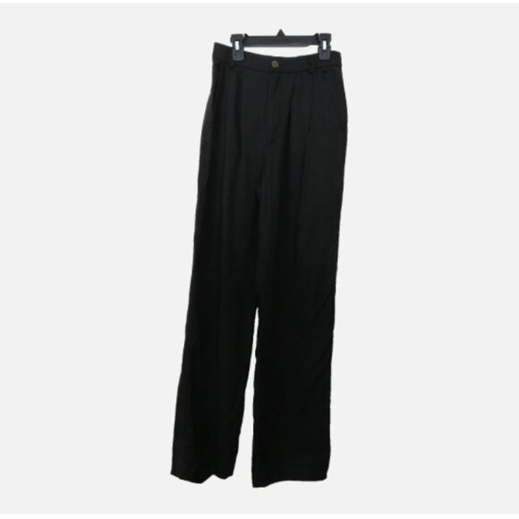 Reformation size 0 Black Wide Leg Trouser Pant NEW - Picture 1 of 6